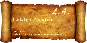 Ludwigh Agapion névjegykártya